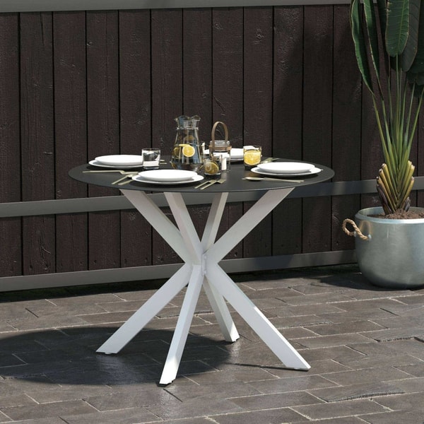 Price Crash Furniture COSMOLIVING Circi Dining Glass Table Black and White Review