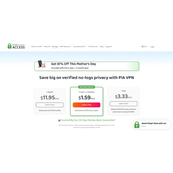 Private Internet Access Subscription Plans