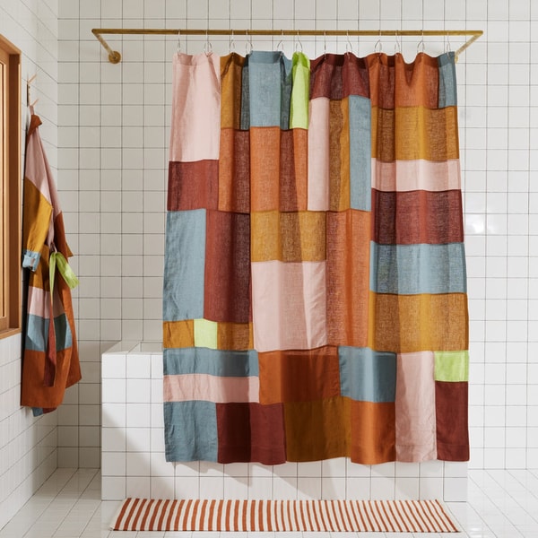 Quiet Town End Bits Linen Shower Curtain Review