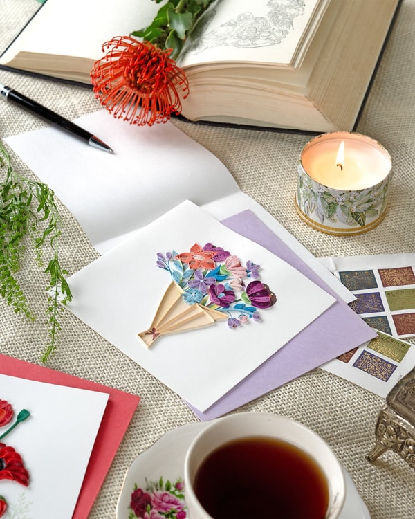 Quilling Card Playful Flower Bouquet Review