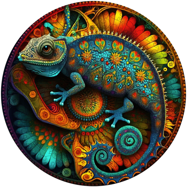QuordlePuzzles Mandala Chameleon Jigsaw Puzzle Reviews