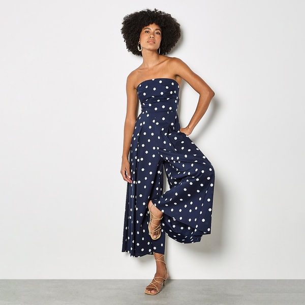 QVC Apricot Bandeau Polka Dot Jumpsuit Review