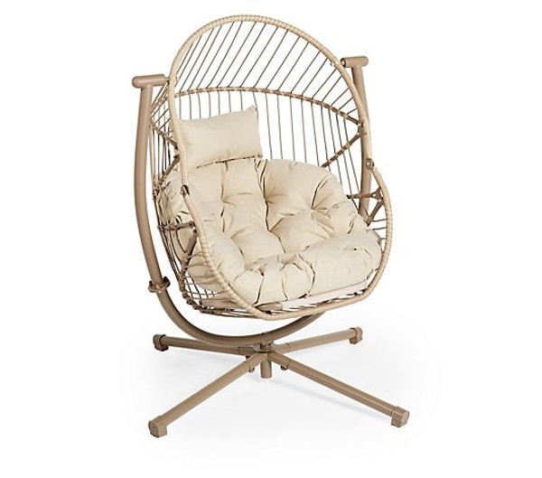 QVC abode Indoor Outdoor Rocking Swivel Egg Chair & Folding Basket Review