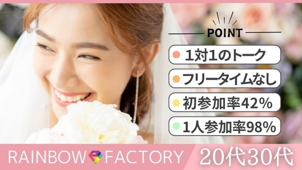 Rainbow Factory Private Room Style Matchmaking Party [Ages 20s & 30s] レビュー