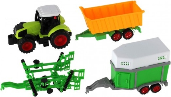 RajHraciek.sk Traktor s vlečkou 3ks plast 19cm na zotrvačn&iacute;k Recenzia