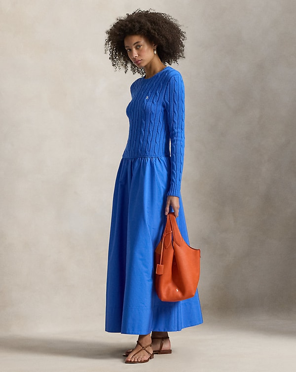 Ralph Lauren Cable-Knit Bodice Cotton Dress Review