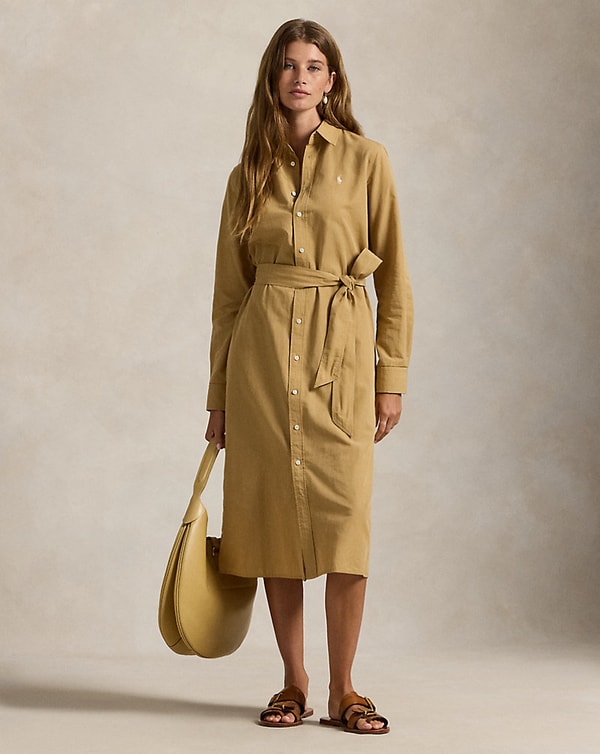 Ralph Lauren Cotton-Linen Belted Shirt Dress Anmeldelse