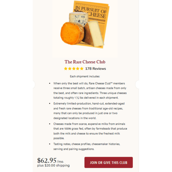 Rare Cheese Club Review