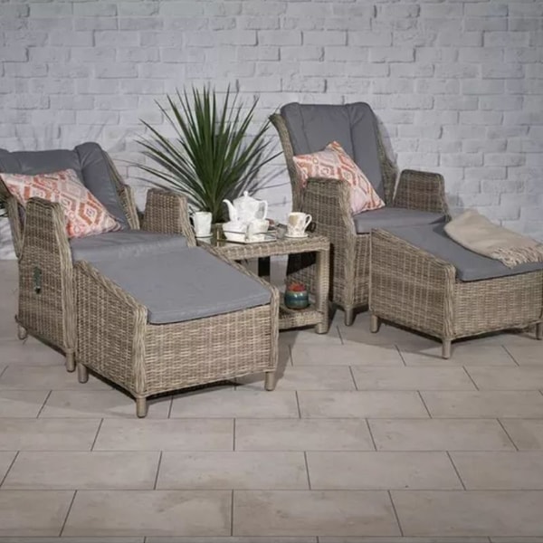 RattanGardenFurniture.co.uk RC Wentworth 2 Seater Comfort Rattan Recliner Companion Set Review