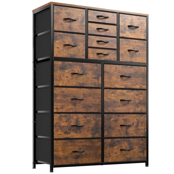 Reibii Review: Reibii Enhomee Storage Dresser, With 16 Drawers For Bedroom, 37.4" W, Brown Reviews