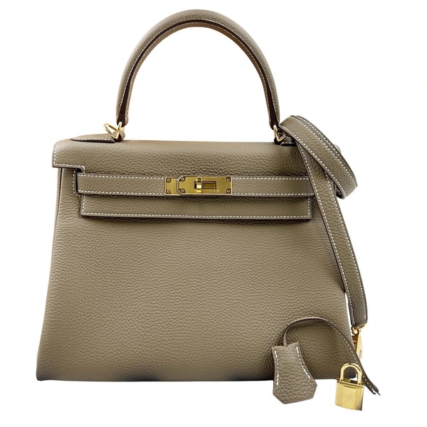 REKLAIM Pre-Loved Kelly Handbag Leather 28 with Gold Hardware, Etoupe Review