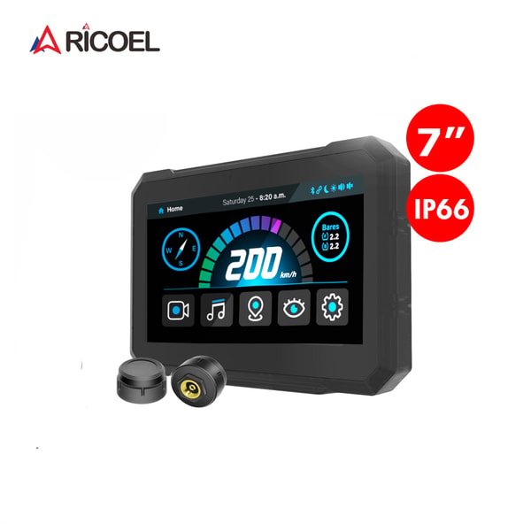 RICOEL Motorcycle TPMS with CarPlay C7 Super Review