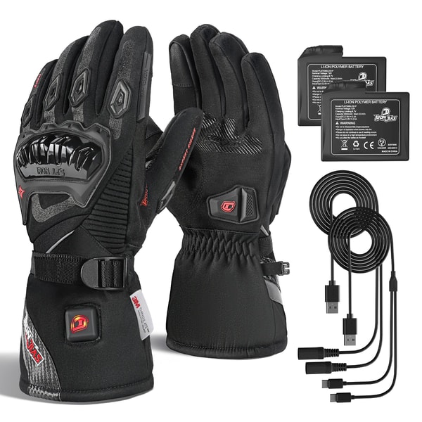 RIDEIRON Winter Waterproof Rechargeable Heated Motorcycle Gloves Review