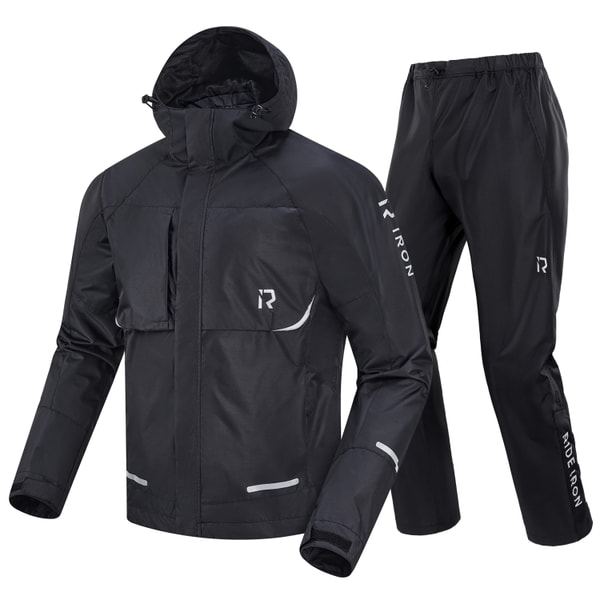 RIDEIRON Waterproof Breathable Hooded Motorcycle Rain Suit Review