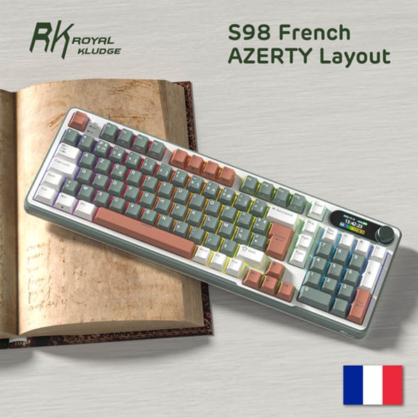 RK Royal Kludge S98-FR Clavier M&eacute;canique Sans Fil 96% AZERTY Avis
