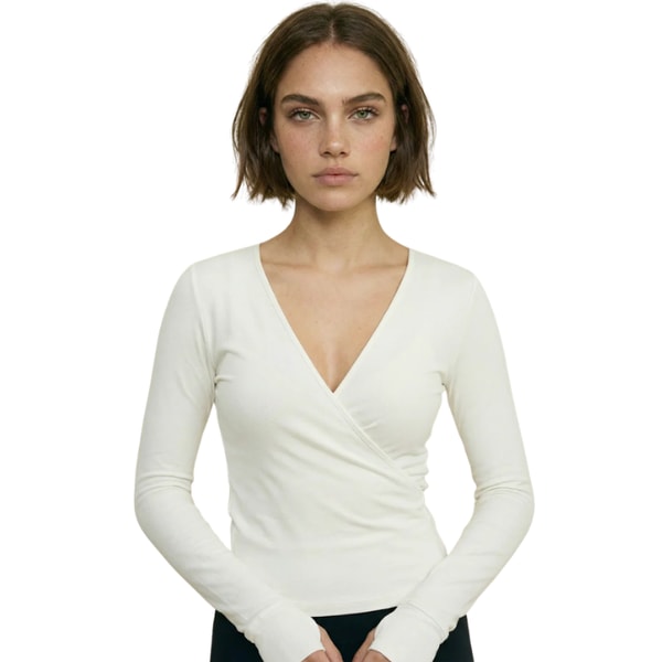 ROAVE Bex Women's White Wrap Ballet Top Review