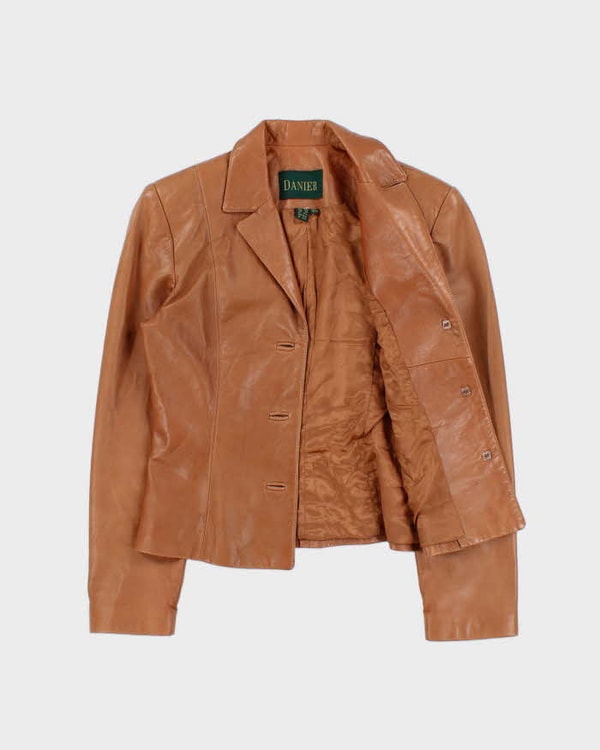 ROKIT Vintage 1990s Danier Women's Tan Calfskin Leather Blazer Jacket Review