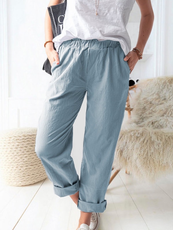 Roselinlin Women's Elastic Waist Pants Review