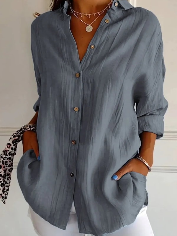 Roselinlin Long Sleeve V-Neck Blouse Review