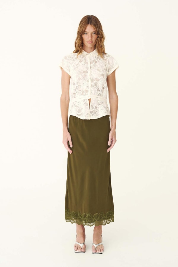 ROWIE The Label Marina Silk Midi Skirt Reviews