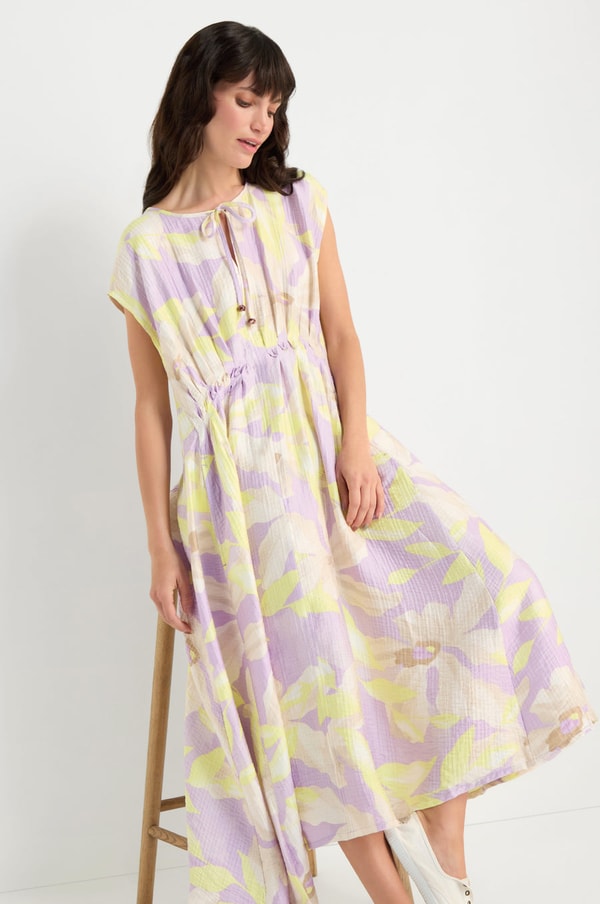 Sahara Pleated Waist Print Dress Reviews