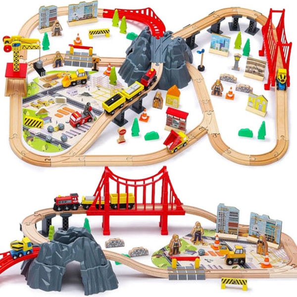 SainSmart Jr. Construction Theme Wooden Train Set Review