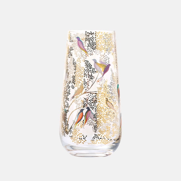 Sara Miller London Gold Leaves & Birds Medium Glass Vase Review
