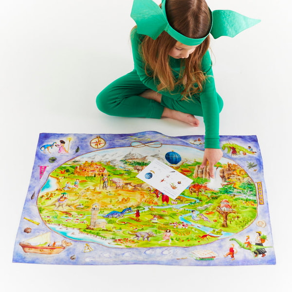 Sarah's Silks Dinotopia Seek & Find Playsilk Review