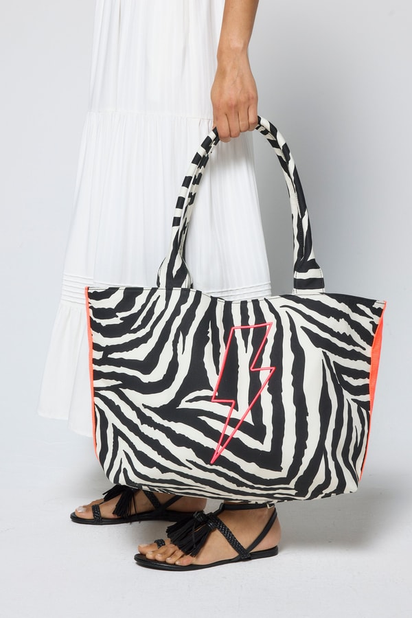 Scamp & Dude Ivory with Black Zebra Canvas Shopper Bag Review