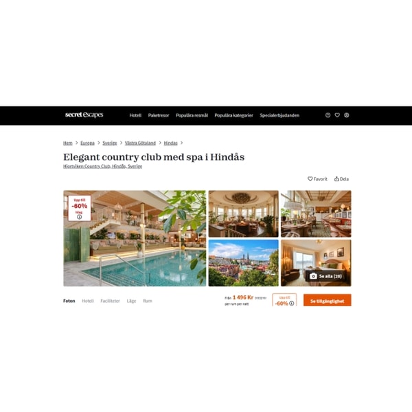 Secret Escapes  Hjortviken Country Club Recension