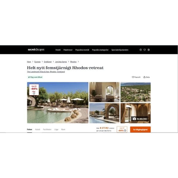 Secret Escapes The Landmark Villas & Spa Recension