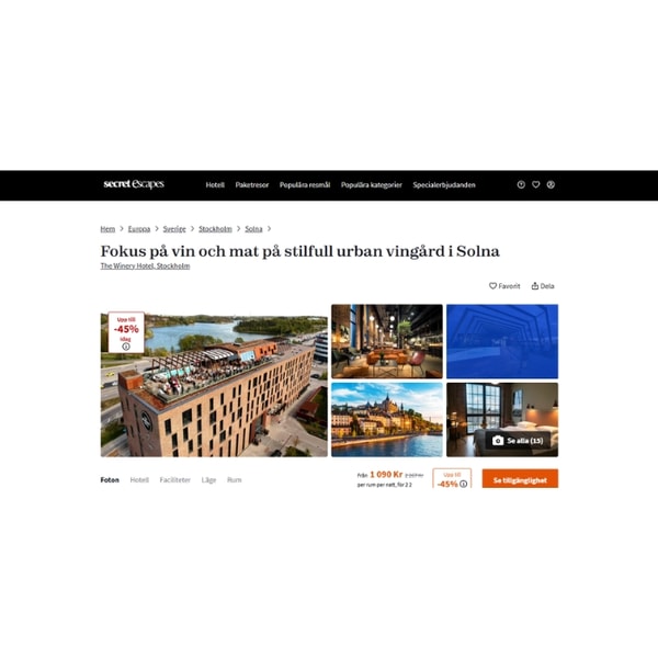 Secret Escapes The Winery Hotel Recension