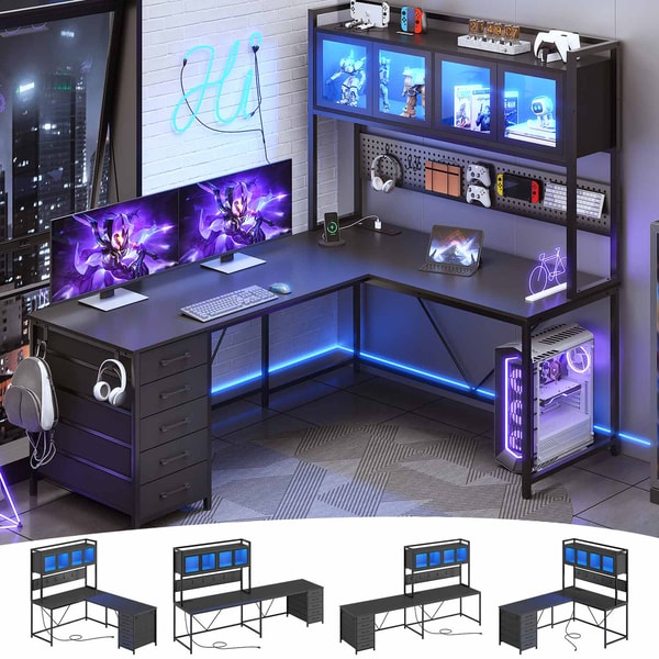 SEDETA 62 Inch L Shaped LED Gaming Desk Review