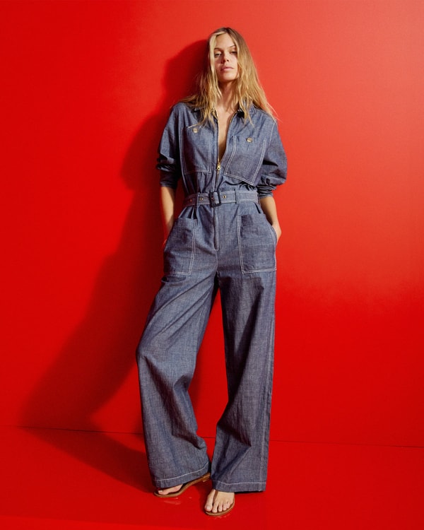 Serena Bute Chambray Cargo Jumpsuit Dark Navy Reviews