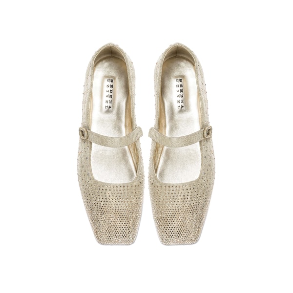 Serena Uziyel Lumina Crystal Gold Flat Ballerina Review