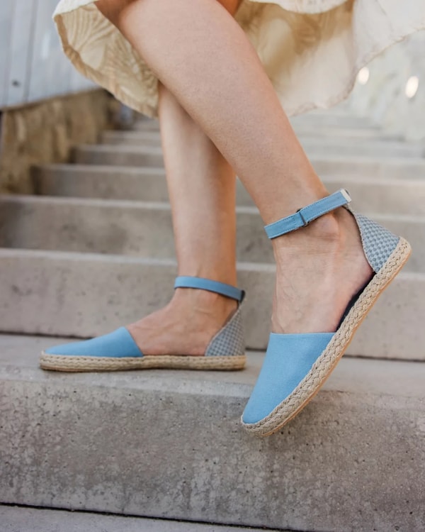 SHAPEN FESTA barefoot espadrilles Blue Vegan Review