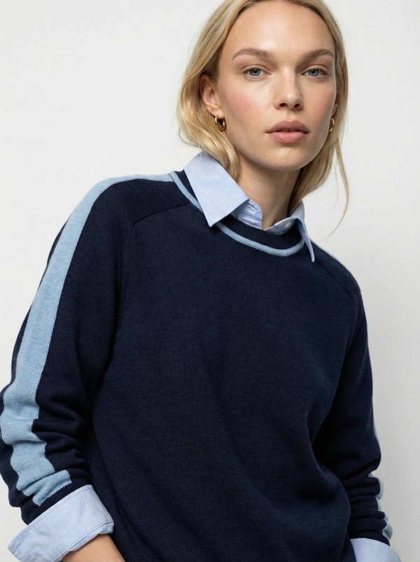 Sheep Inc. The Silhouette Crewneck Jumper Pacific Blue Review