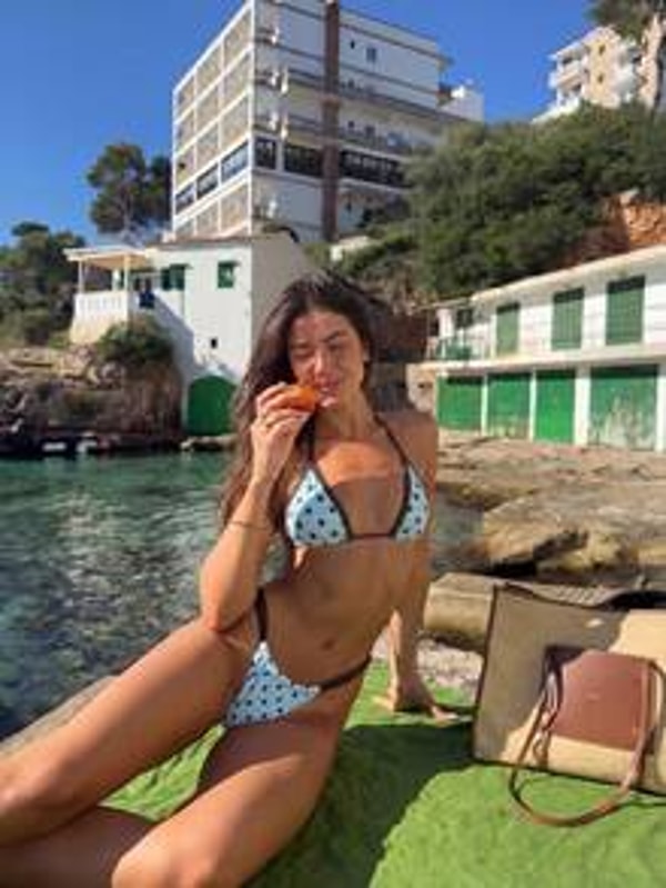 SHEIN Swim Mod Contrast Color Polka Dot Print Halter Neck Tied Two Pieces Swimwear Set Spring Summer Review