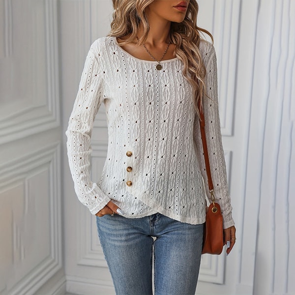 Shelia Round Neck Eyelet Embroidery Hem Reviews