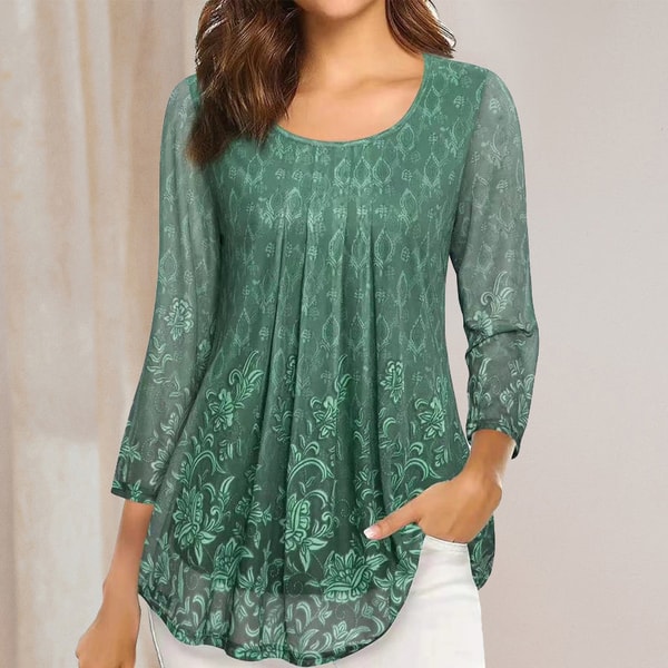 Shelia Floral Print Long Sleeve Casual Shirt Blouse Reviews