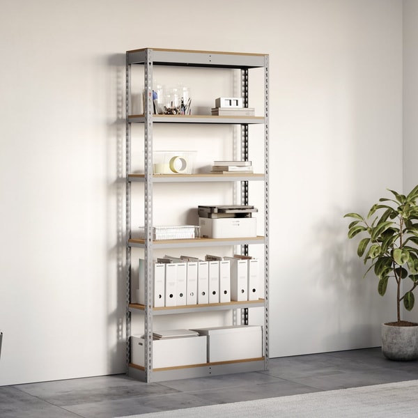 Shelving Store Lyon 12"d 6-Shelf Light-Duty Boltless Shelving Starter Units - Gray Review
