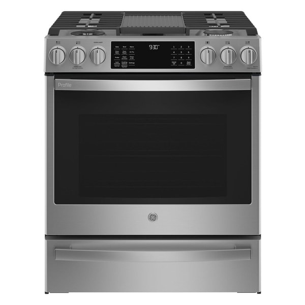 Shop Appliances GE Profile PGS930YPFS 30 inch Smart Slide-In Gas Range Reviews