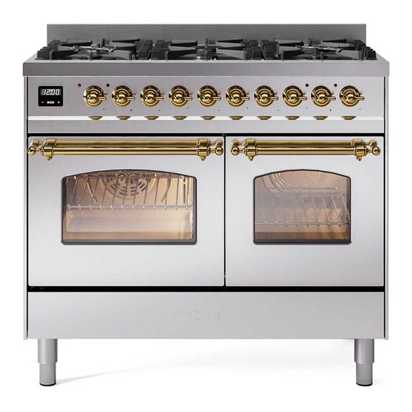 Shop Appliances ILVE UPD406NMPSSG Nostalgie II 40 inch Dual Fuel Range Reviews