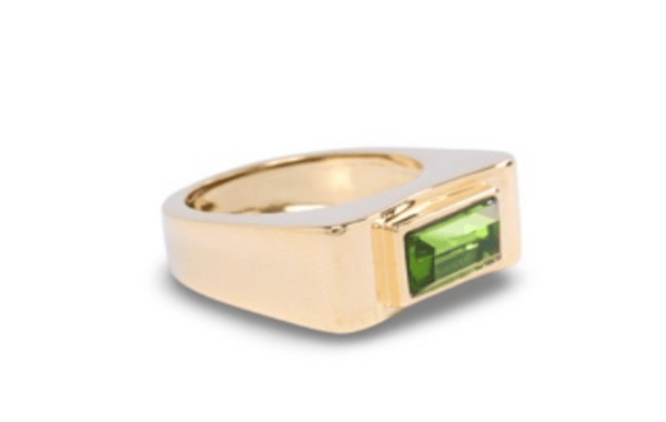 Short & Suite Gold Green Rectangle Stone Ring Reviews