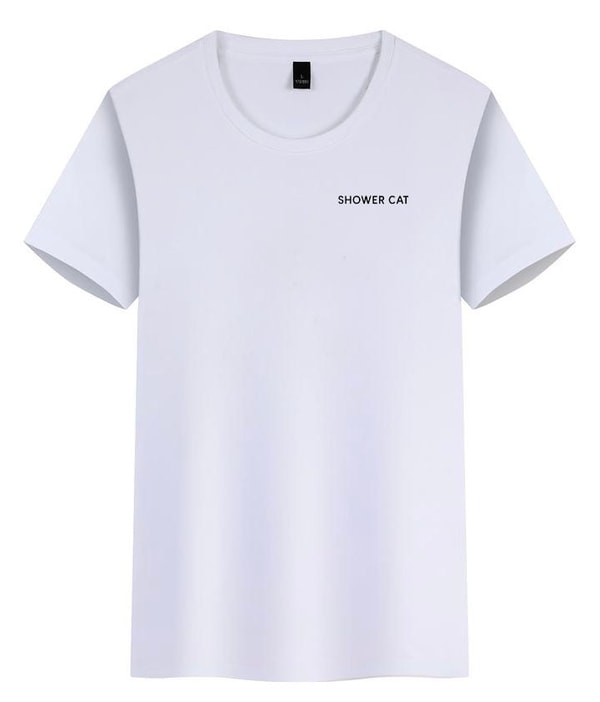 Shower Cat White Tee Reviews