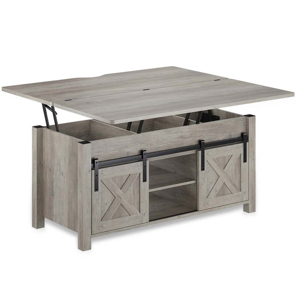 Sikaic 4 in 1 Multi-Function Lift Top Coffee Table with Storage and Hidden Compartment Grey Review