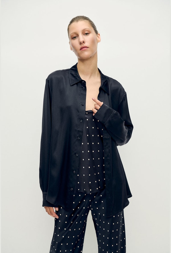 SILK LAUNDRY Long Sleeve Boyfriend Shirt review