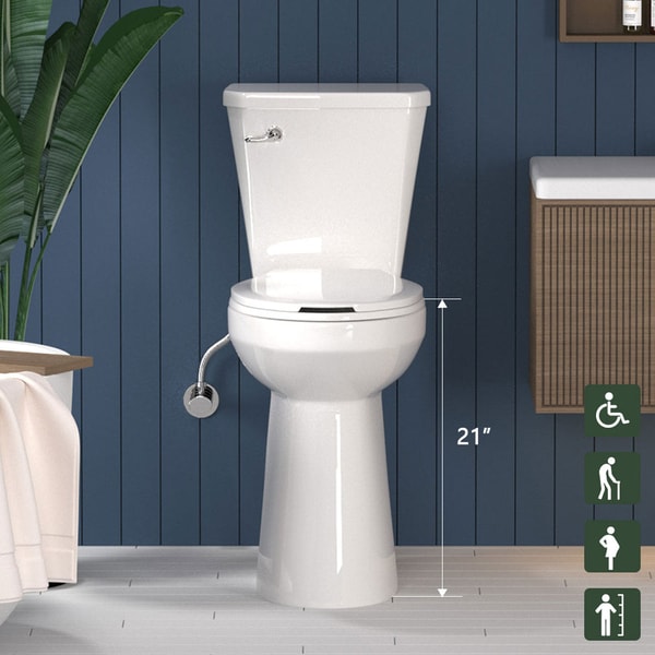 Simple Project ELEMAZ 21" Extra Tall Toilet | ADA Height Toilet Elongated Bowl Review