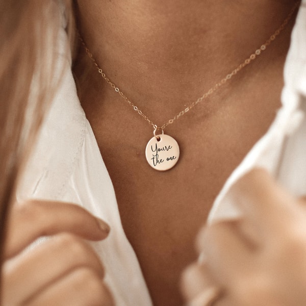 Sincerely Silver Gold Disc Handwriting Necklace Reviews