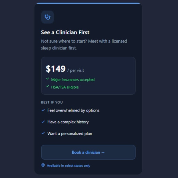 Sleep Reset Clinician Visits Review